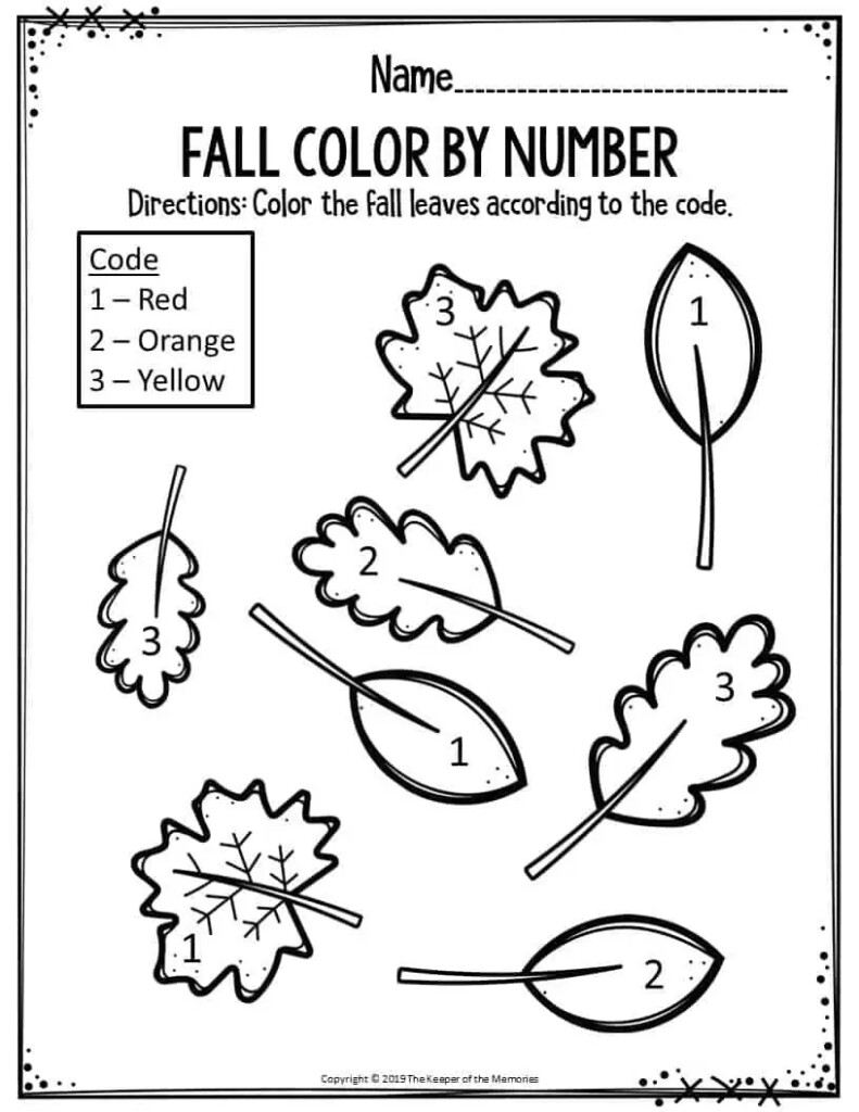 Fall Printable Activity Sheets