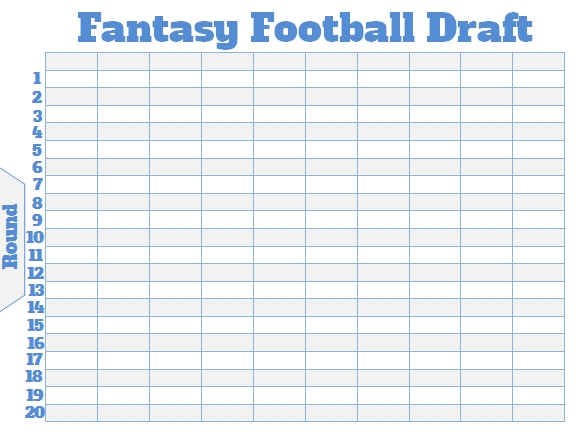 Fantasy Football Draft Sheets Printable Blank Prntbl 
