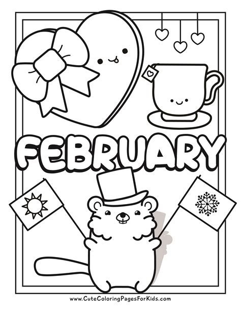 February Coloring Pages Printable Fun