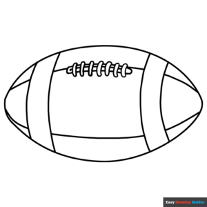 Football Coloring Page Easy Drawing Guides