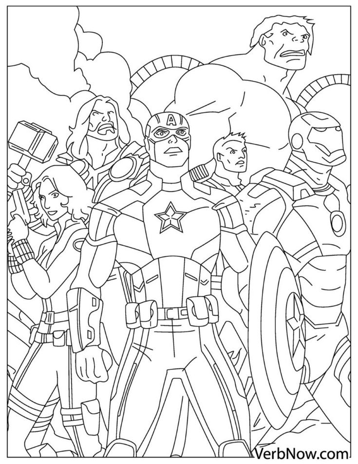 Free AVENGERS Coloring Pages Your Kids Will Love Download PDF