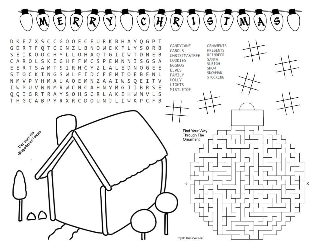 Free Christmas Activity Printable Worksheets Library