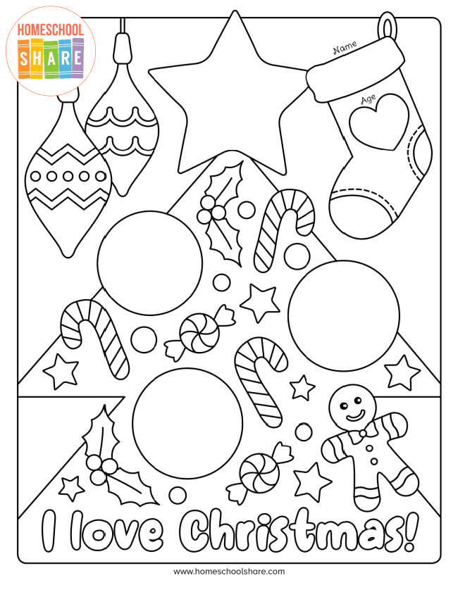 Free Christmas Activity Sheet Homeschool Share Worksheets Library