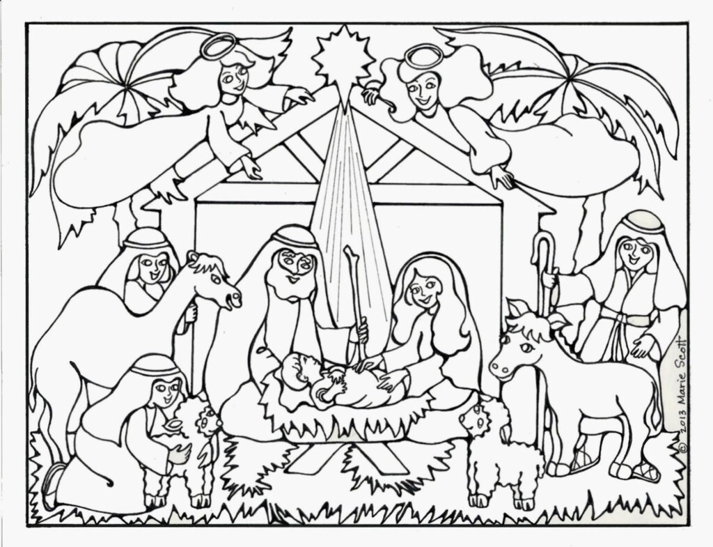 Free Nativity Coloring Pages Printable Coloring Home