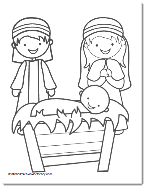 FREE Nativity Printable Coloring Sheet Saving Dollars Sense
