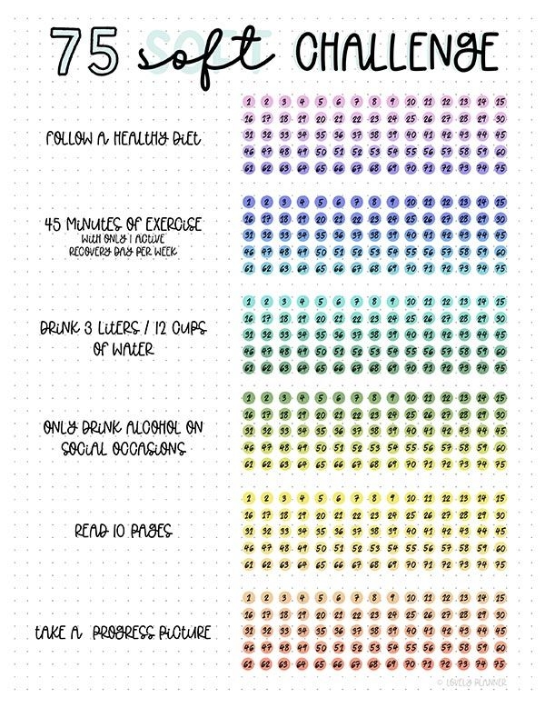 Free Printable 75 Soft Challenge Tracker Artofit