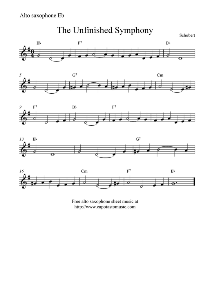 Free Printable Alto Saxophone Sheet Music Free Printable Templates