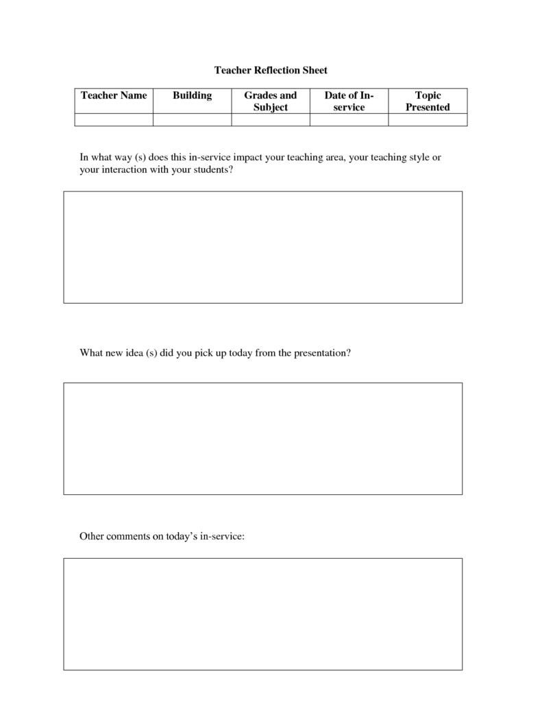 Free Printable Behavior Reflection Sheets Printable Word Searches