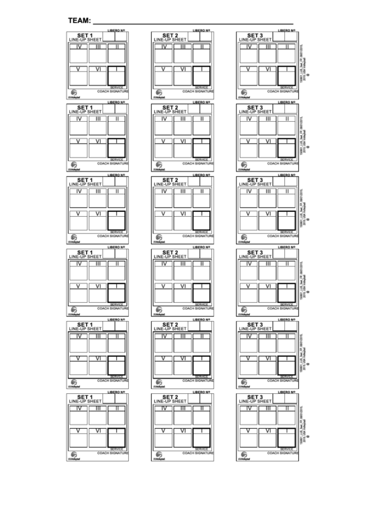 Free Printable Blank Volleyball Lineup Sheet