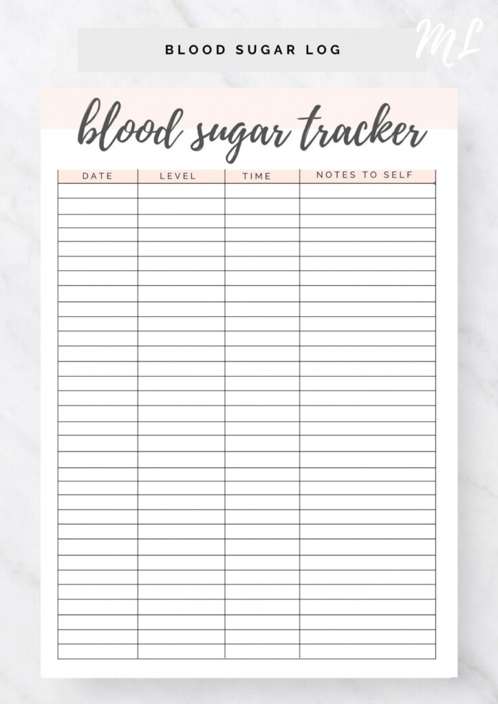 Free Printable Blood Glucose Log Sheets FREE Printable HQ