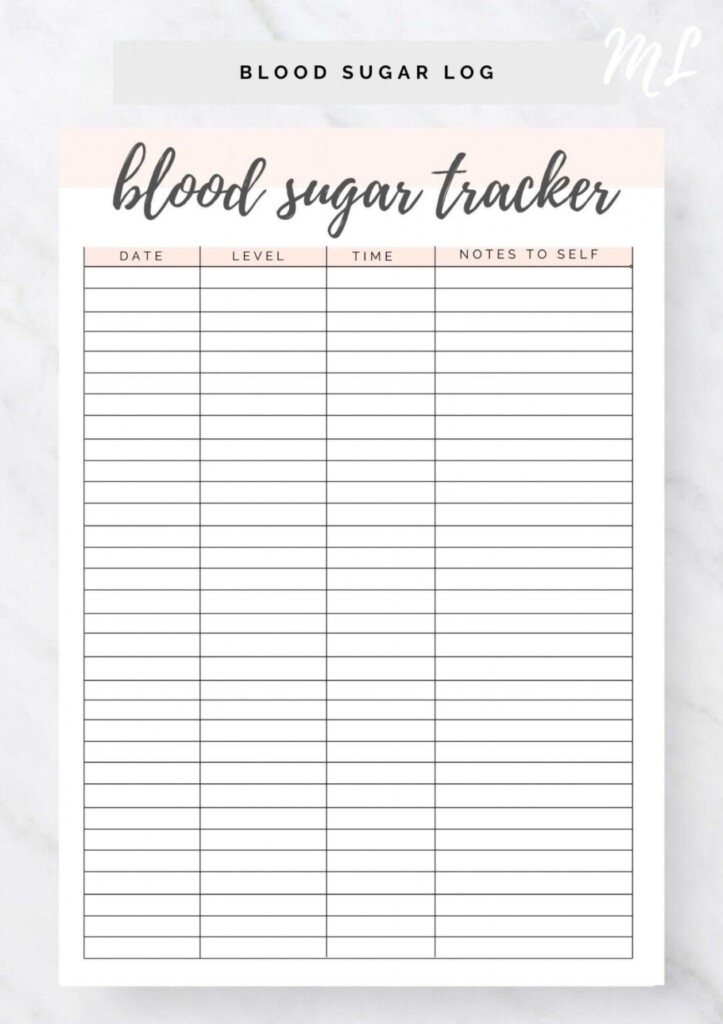 Free Printable Blood Glucose Log Sheets FREE Printable HQ