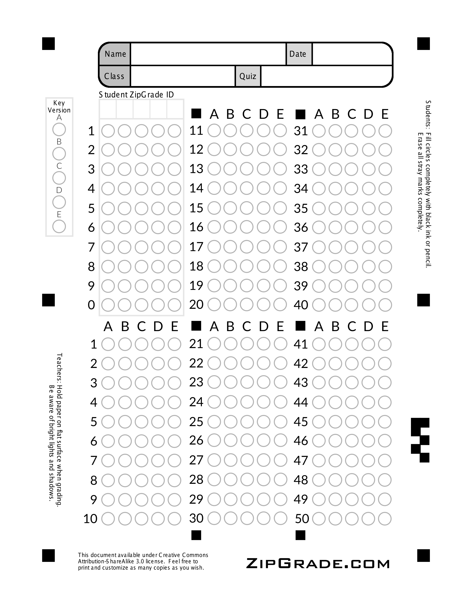 Free Printable Bubble Answer Sheets Rossy Printable