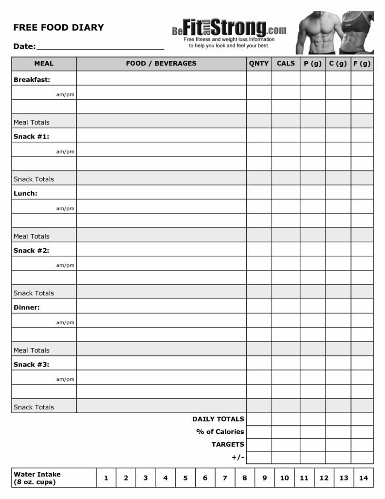 Free Printable Calorie Counter Sheet Fanny Printable