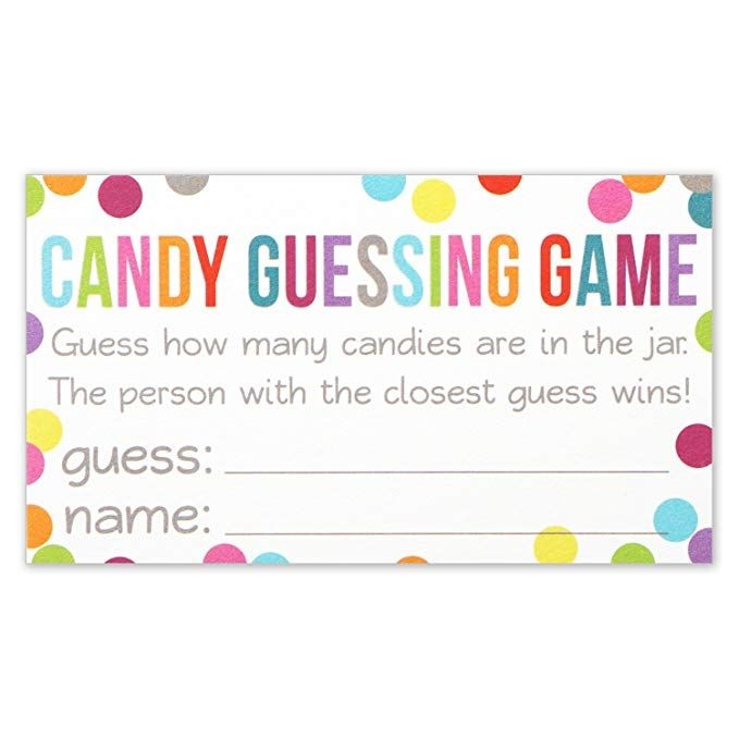 Free Printable Candy Guessing Game Sheet Printable And Enjoyable Learning