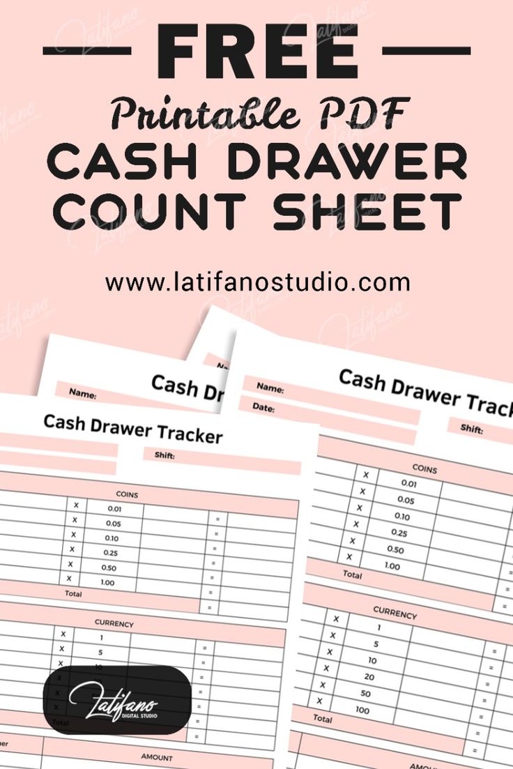 Free Printable Cash Drawer Count Sheet Pdf Download For Free Count
