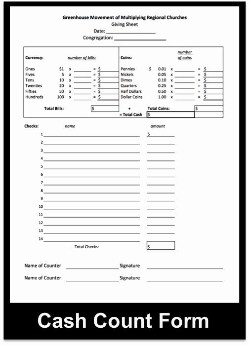 Free Printable Cash Drawer Count Sheet Printable Sight Words List