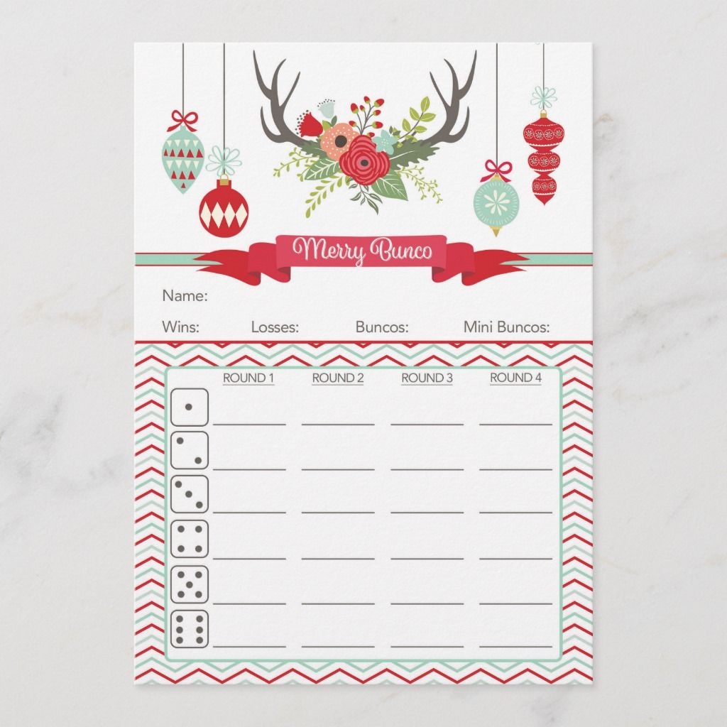 Free Printable Christmas Bunco Score Sheets Printable Templates