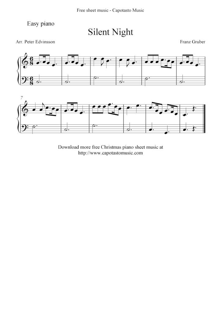 Free Printable Christmas Piano Sheet Music