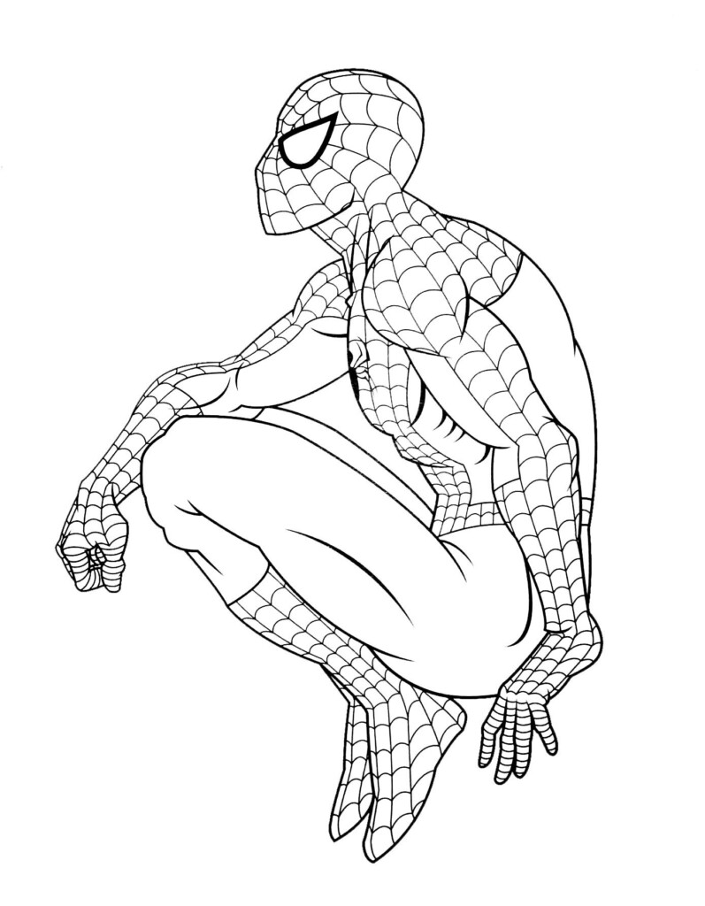 Free Printable Coloring Sheet Spiderman Coloring Pages