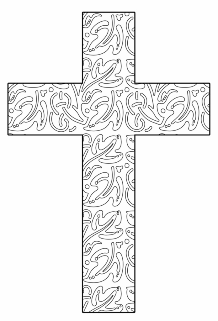 Free Printable Cross Coloring Pages Cross Coloring Page Easter The 