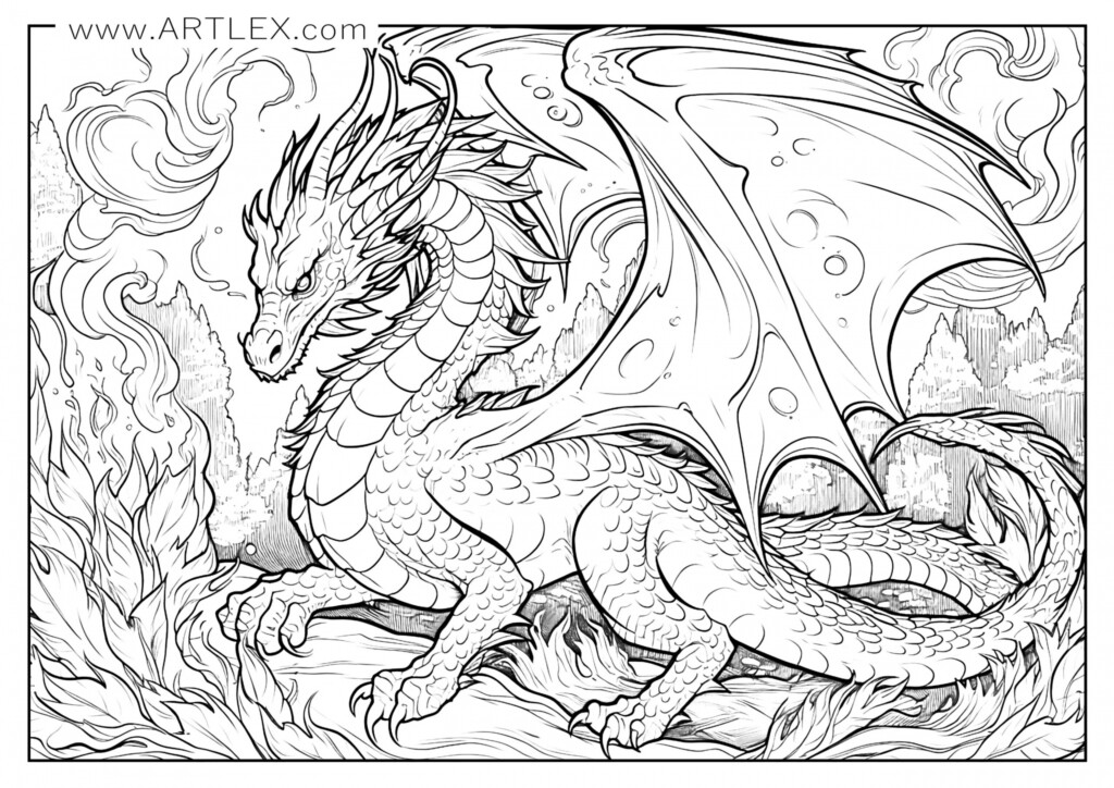 Free Printable Dragon Coloring Pictures FREE Printable HQ