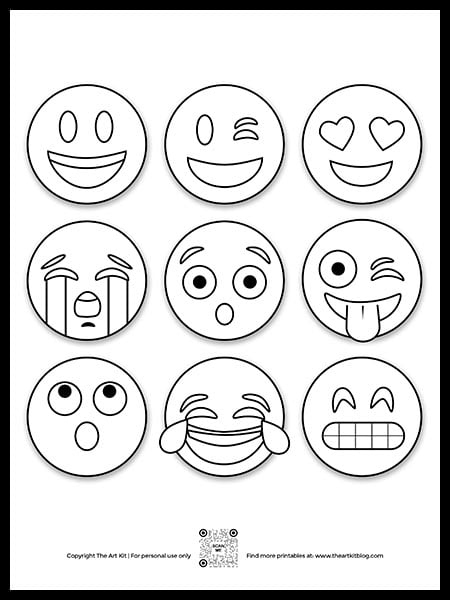 Free Printable Emoji Coloring Pages Printable Blog