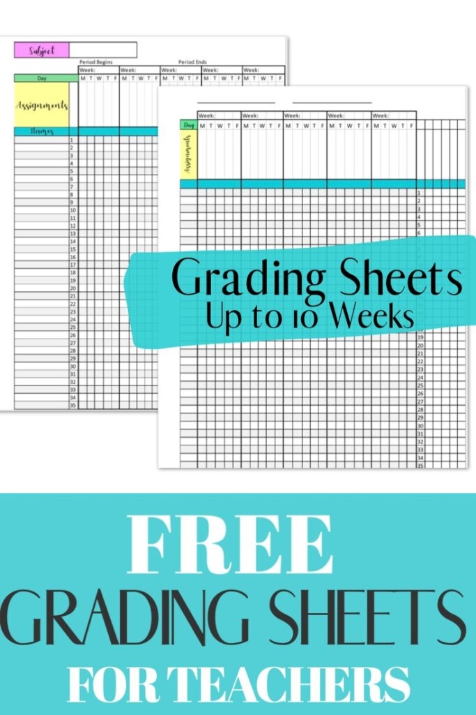 Free Printable Grading Sheets For Teachers