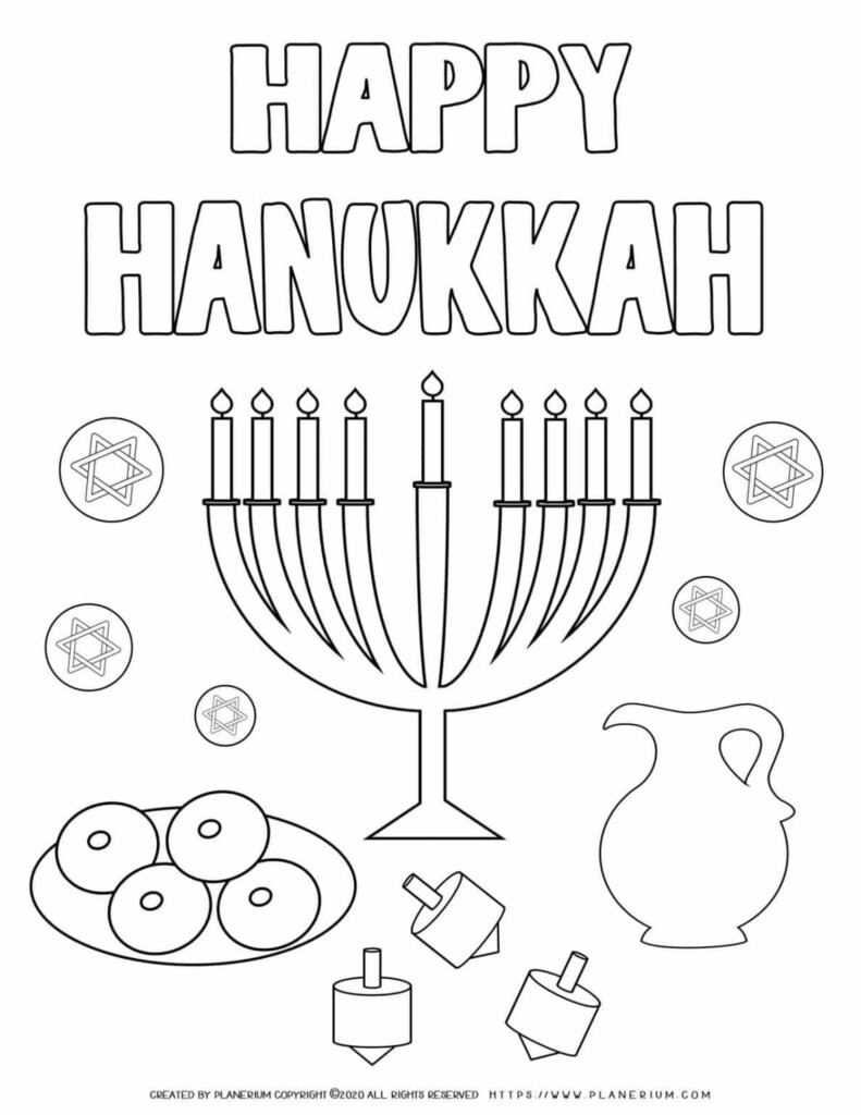 Free Printable Hanukkah Coloring Pages Coloring Pages