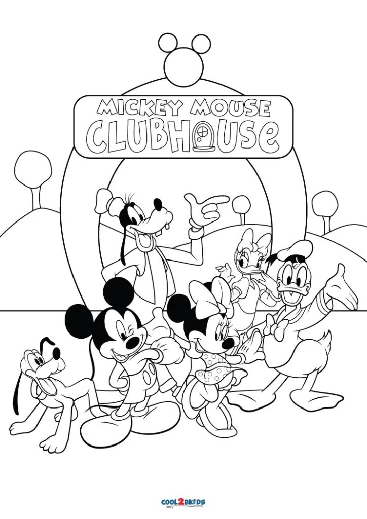 Free Printable Mickey Mouse Clubhouse Coloring Pages For Kids Mickey