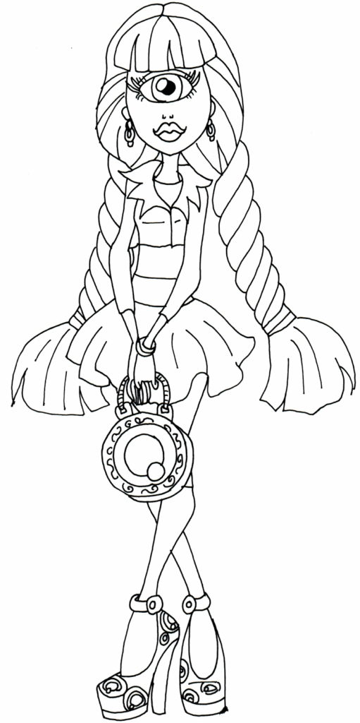 Free Printable Monster High Coloring Pages Iris Clops Monster High 