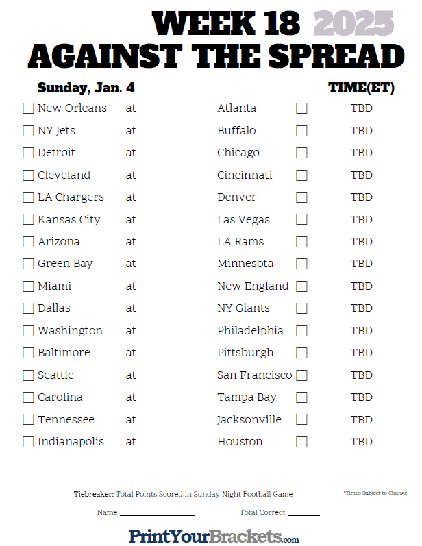 Free Printable Nfl Pick Em Sheets Football Office Pickem Pools And 