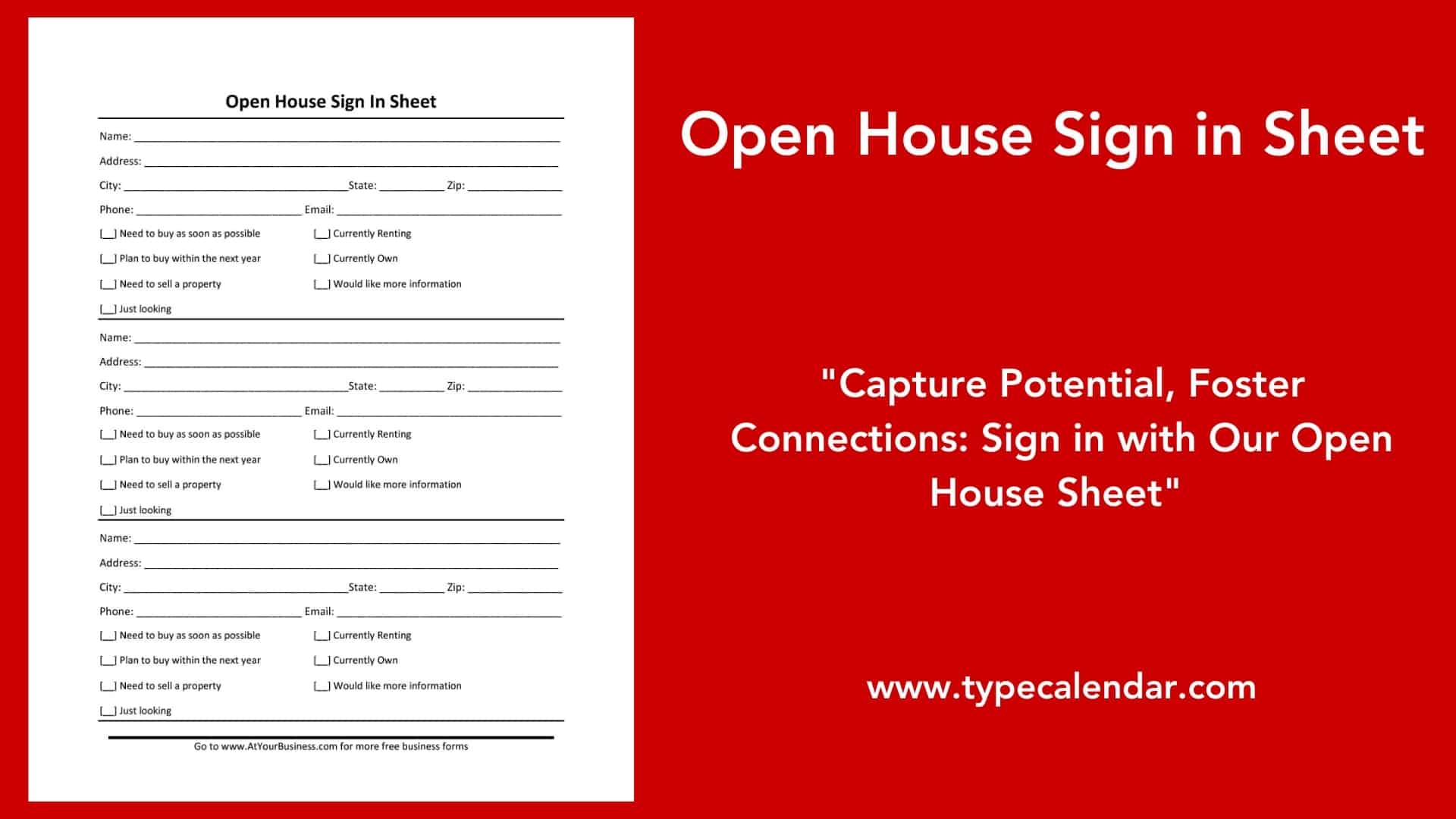 Free Printable Open House Sign In Sheet Templates Word 57 OFF