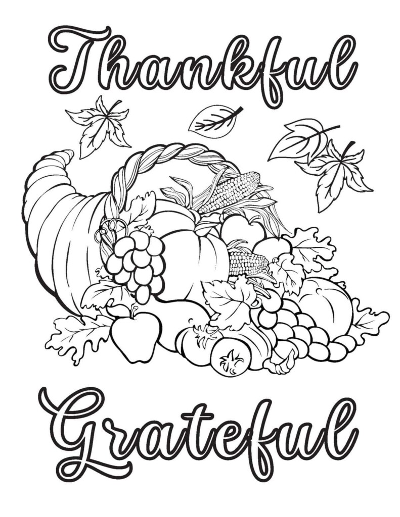 Free Printable Thanksgiving Coloring Pages For Adults Printable 