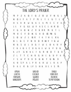 Free Printable The Lord 39 s Prayer Activity Sheets FREE Printable HQ