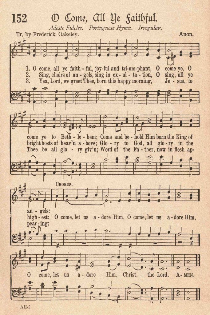 Free Printable Vintage Christmas Sheet Music Hymns Rose Clearfield 