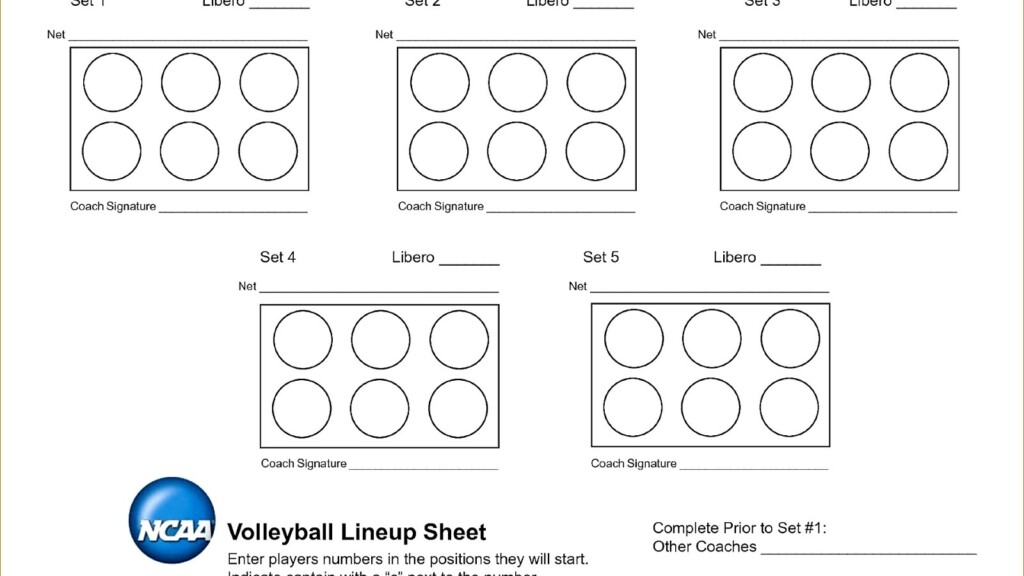 Free Printable Volleyball Rotation Sheet Printable Templates