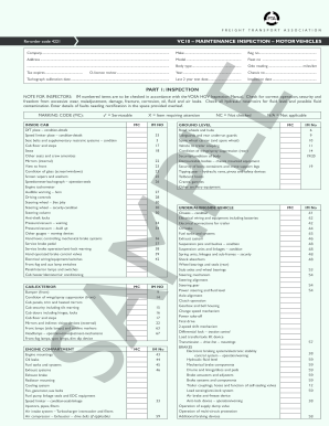 Free Vehicle Walk Around Inspection Sheet PdfFiller