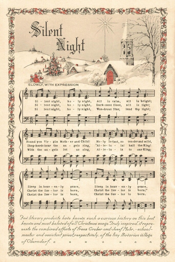 Free Vintage Christmas Sheet Music Printables FREE Printable HQ