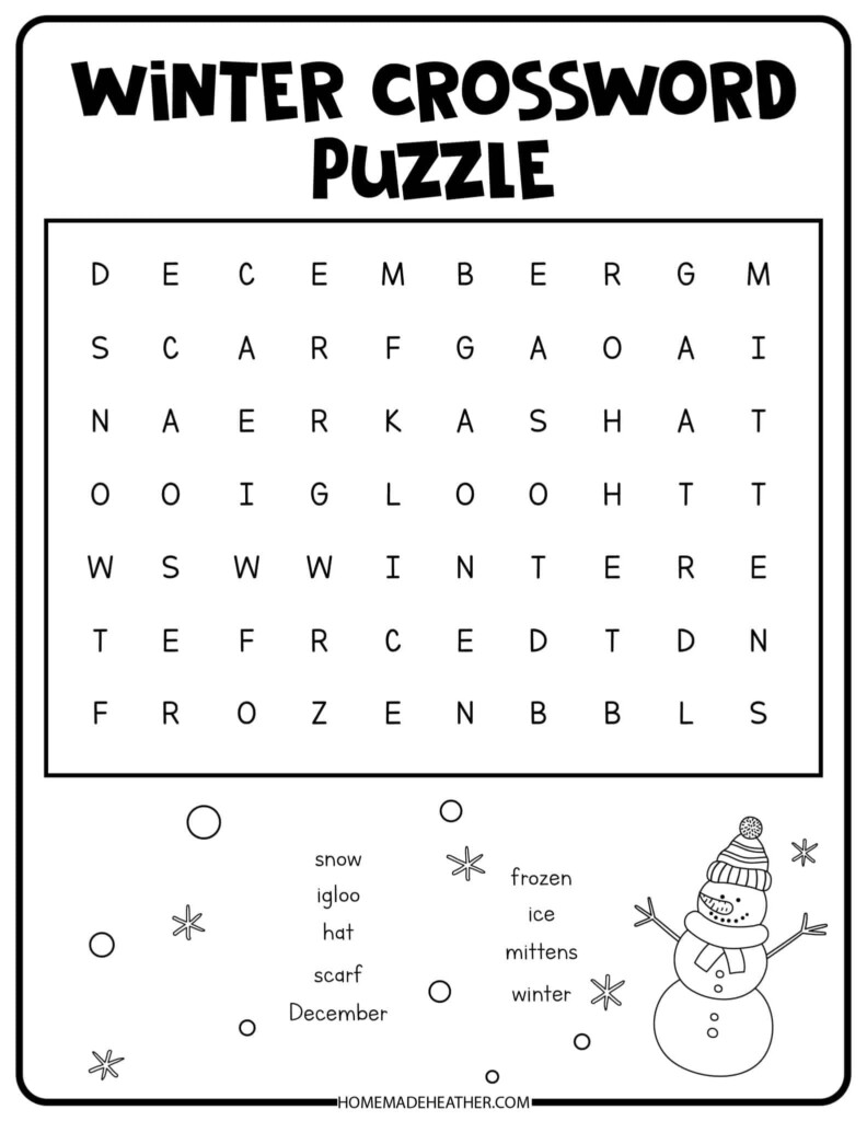 Free Winter Activity Printables Homemade Heather
