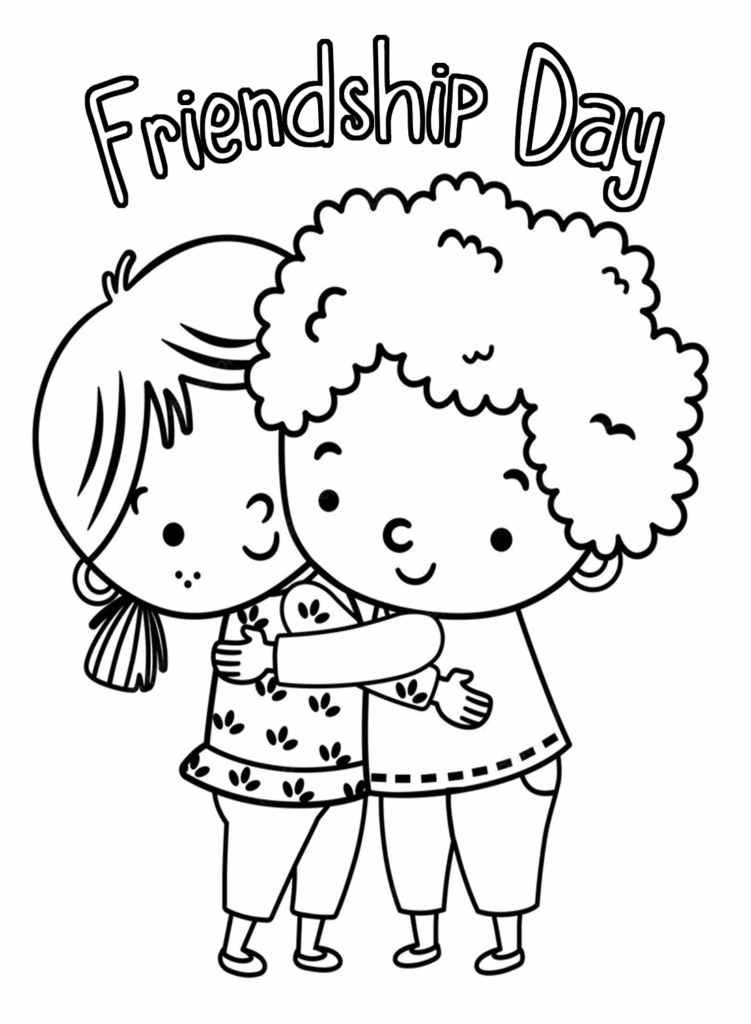 Friendship Coloring Free Printable Coloring Pages