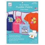 Fusible Fabric Inkjet Printable Cotton Sheets 730976092906