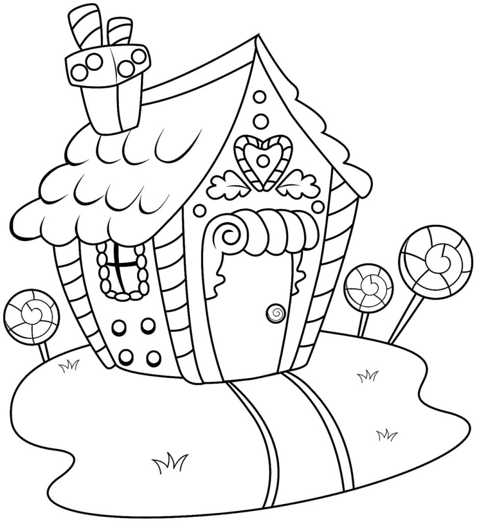 Gingerbread House Coloring Sheet Printable Printable World Holiday