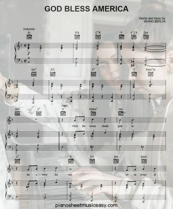 God Bless America Sheet Music F Major