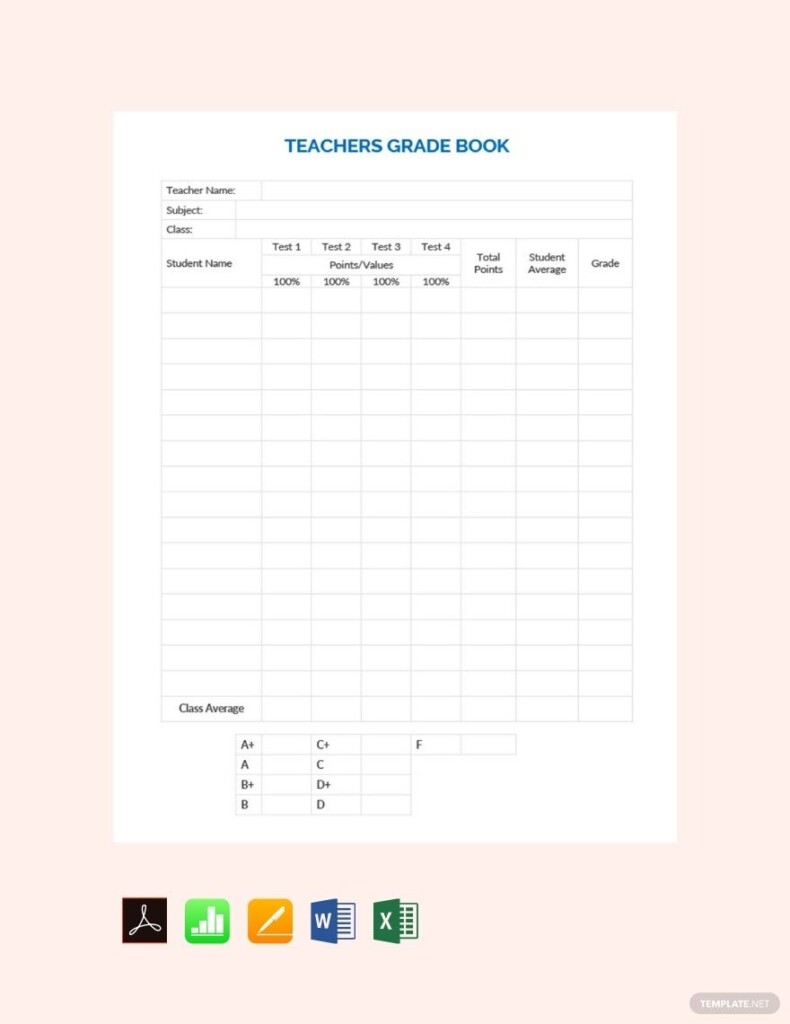 Grade Sheet Printable PDF