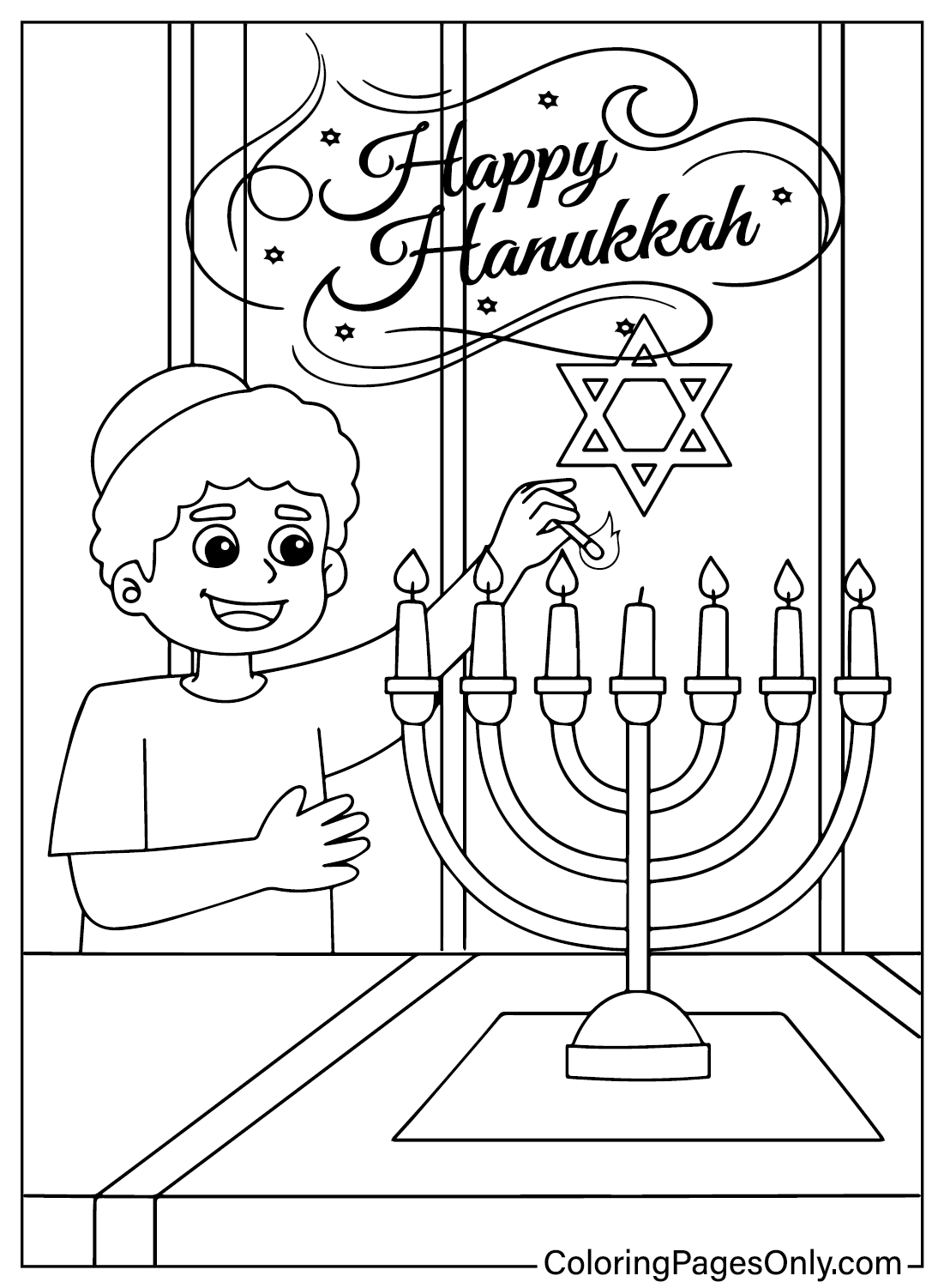 Hanukkah Coloring Sheets Printable Coloring Pages