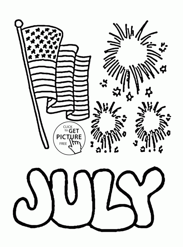 Happy 4th Of July Coloring Page For Kids Coloring Pages Printables 