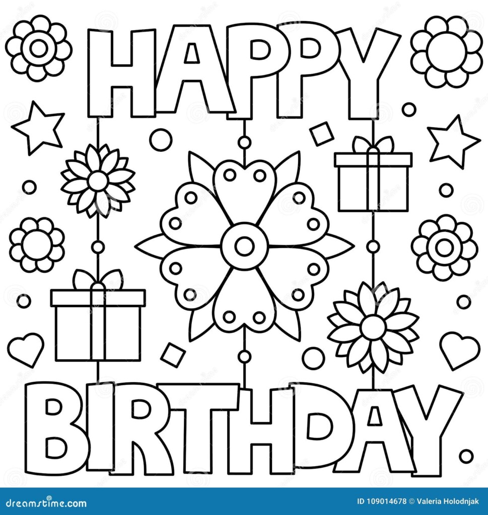 Happy Birthday Coloring Sheets Printables