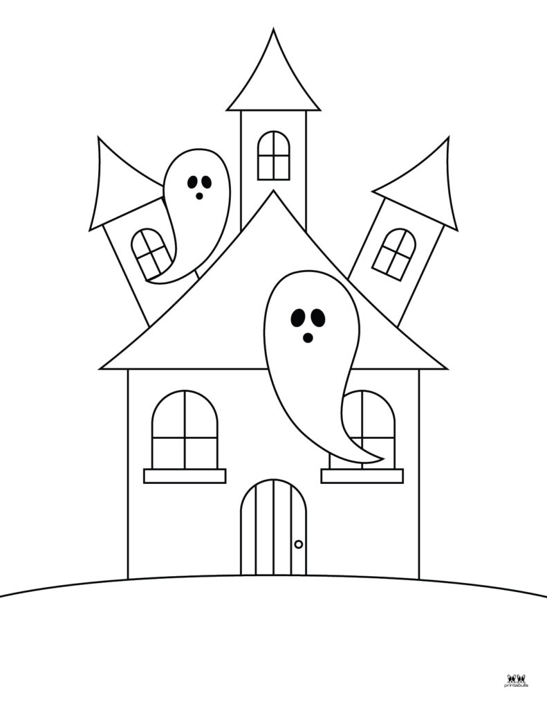 Haunted House Coloring Sheet Printable Coloring Pages