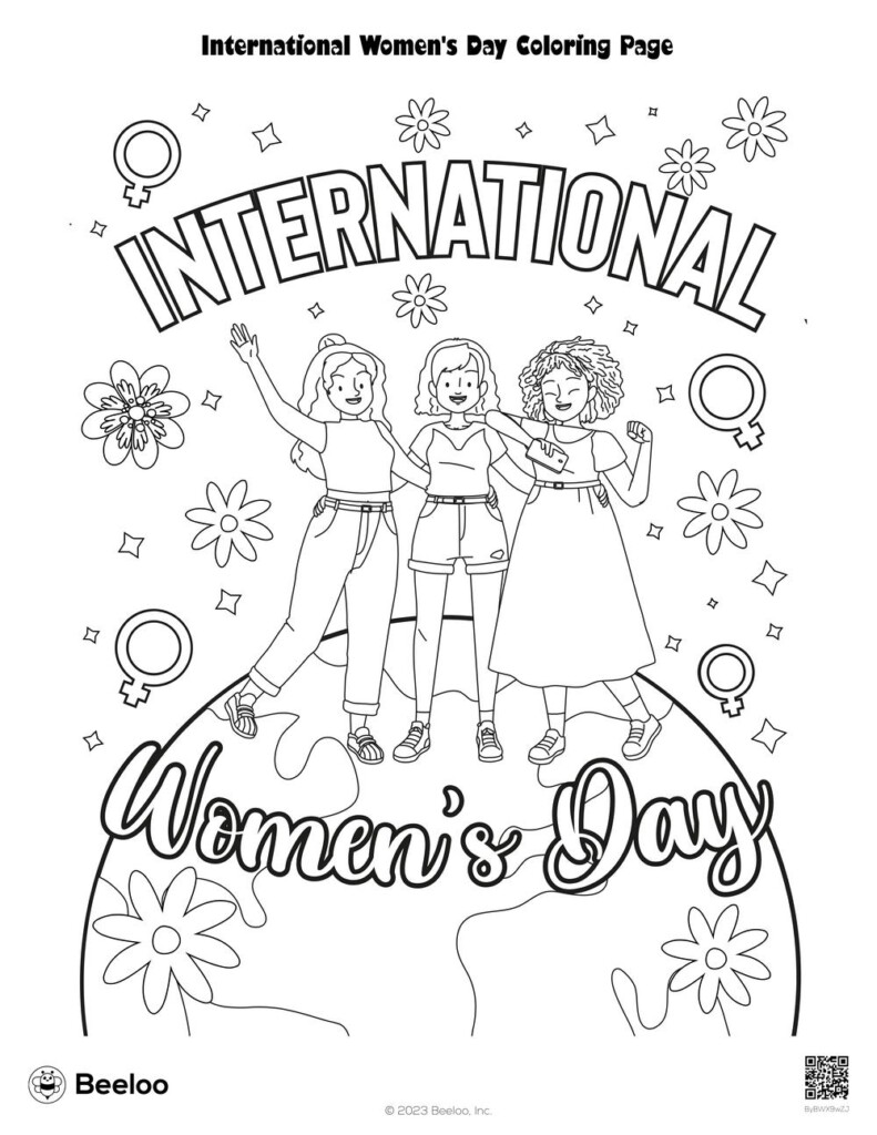 International Women 39 s Day Coloring Page Beeloo Printable Crafts For 