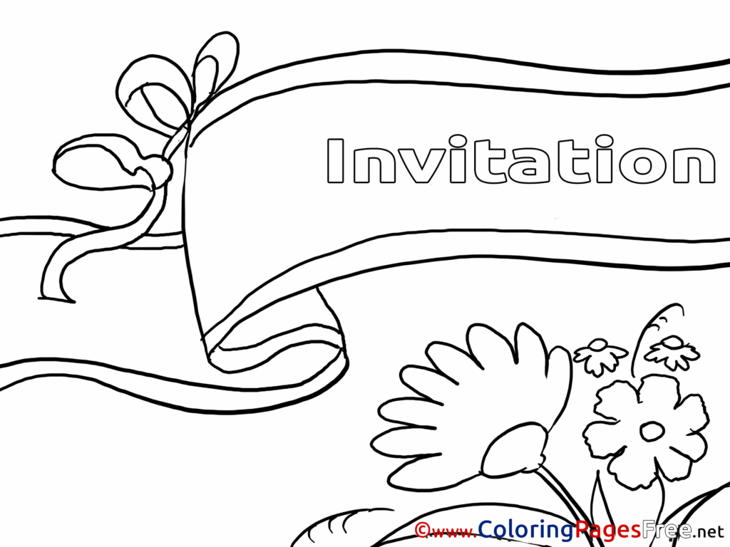 Invitation Printable Birthday Coloring Sheets
